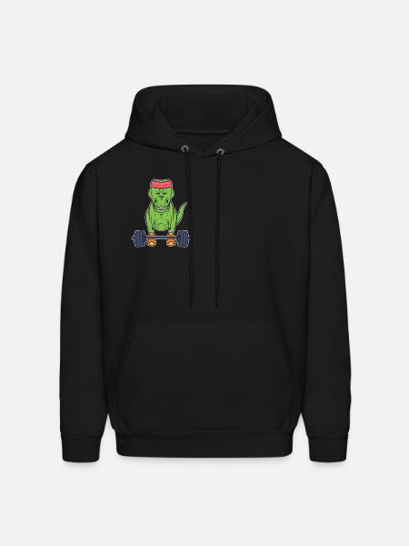 Trex Weightlifting Weightlifter Gift - Men's Hoodie - black