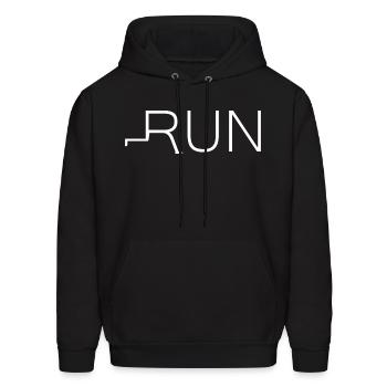 marathon - Men's Hoodie - black - Front - Elias (183cm)