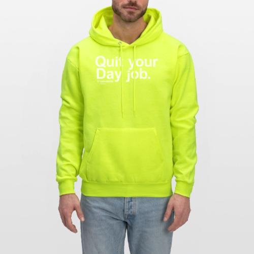 QuiteYourDayJOb simple white - Men's Hoodie
