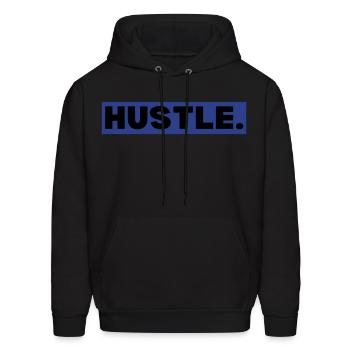HUSTLE. - Men's Hoodie - black - Front - Elias (183cm)