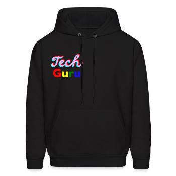 TECH brings the easiness - Men's Hoodie - black - Front - Elias (183cm)