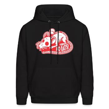 No Rats - Men's Hoodie - black - Front - Elias (183cm)