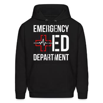 ED Emergency Department ER Emergency Room - Men's Hoodie - black - Front - Elias (183cm)