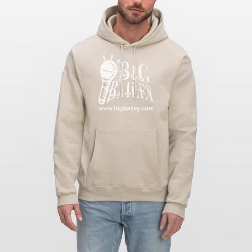 BIG Bailey LOGO and Website White Artwork - Men's Hoodie