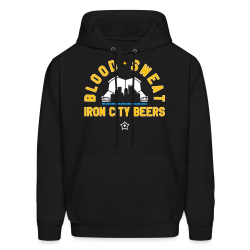 Blood, Sweat and Iron City Beers (Soccer) - Men's Hoodie