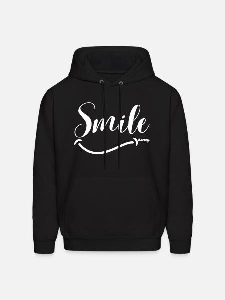 smile honey - Men's Hoodie - black