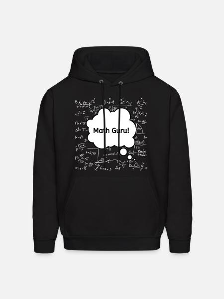 Math Guru Chalkboard - Men's Hoodie - black