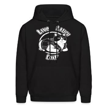 Live Laugh Loaf - Men's Hoodie - black - Front - Elias (183cm)