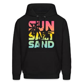 Sun Salt Sand - Men's Hoodie - black - Front - Elias (183cm)