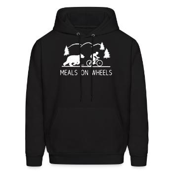MEALS ON WHEELS - Men's Hoodie - black - Front - Elias (183cm)
