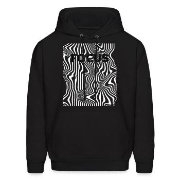 FOCUS Conception d’abstraction minimaliste - Molleton à capuche pour hommes - noir - Devant - Elias (183cm)