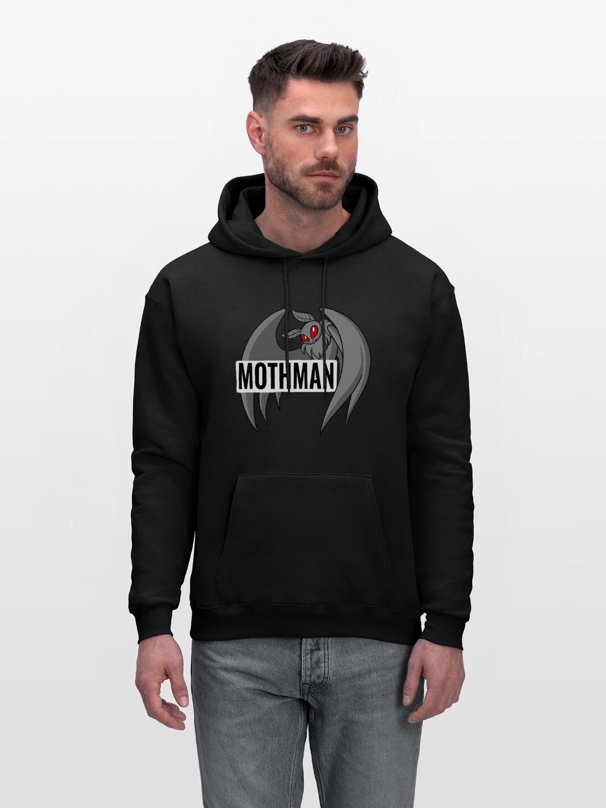 Mothman - Men's Hoodie - black - Front - Elias (183cm)