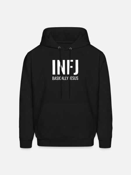 infj - basically jesus - Men's Hoodie - black