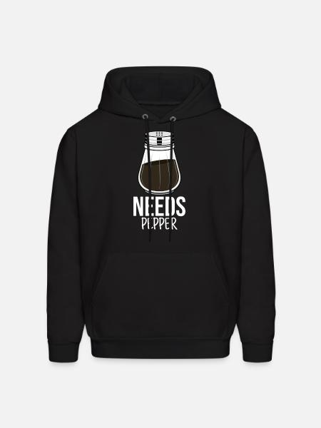 Needs Pepper I Pepper Shaker Motif - Men's Hoodie - black