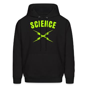 Science Lightning Bolts - Men's Hoodie - black - Front - Elias (183cm)