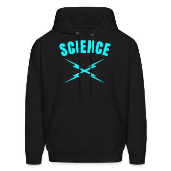 Science Lightning Bolts - Men's Hoodie - black - Front - Elias (183cm)