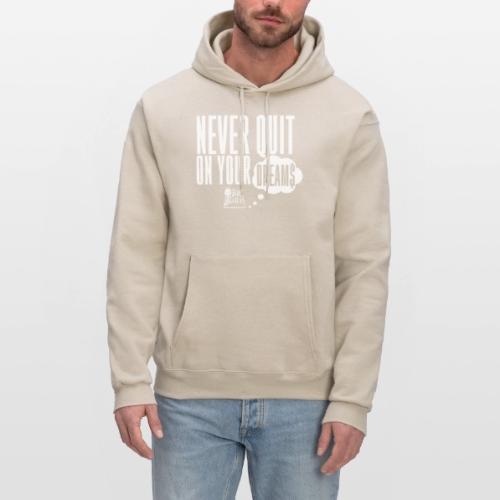 Never Quit On Your Dreams Big Bailey White Art - Men's Hoodie