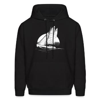 optimist sailing boat - Men's Hoodie - black - Front - Elias (183cm)