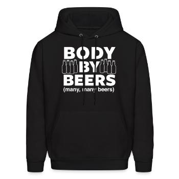Body By Beers - Men's Hoodie - black - Front - Elias (183cm)