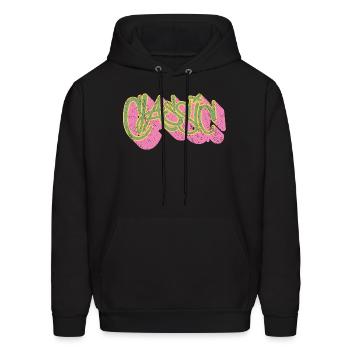 Typographie Graffiti Classique - Molleton à capuche pour hommes - noir - Devant - Elias (183cm)