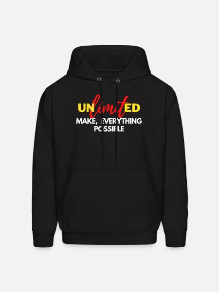 Unlimited Ambition - Men's Hoodie - black