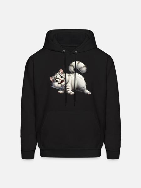 Funny Cat - Men's Hoodie - black