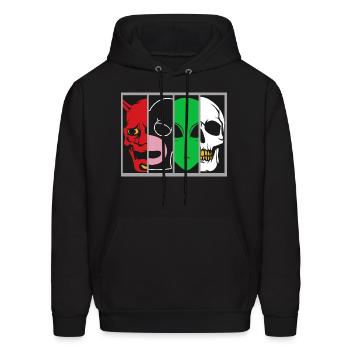 HALLOWEEN FACES MEN WOMEN - Men's Hoodie - black - Front - Elias (183cm)