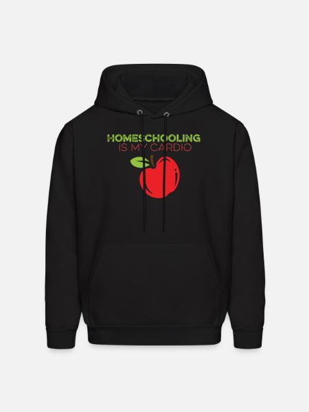 Homeschooling Is My Cardio - Men's Hoodie - black