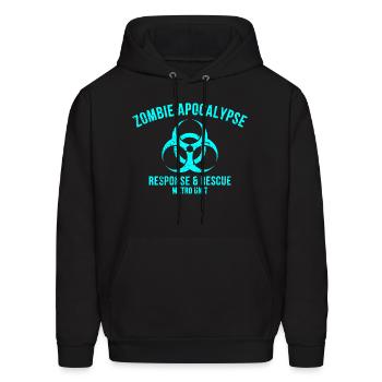 Zombie Apocalypse - Men's Hoodie - black - Front - Elias (183cm)