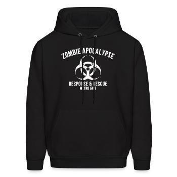 Zombie Apocalypse - Men's Hoodie - black - Front - Elias (183cm)