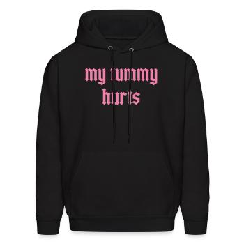 My Tummy Hurts - Men's Hoodie - black - Front - Elias (183cm)