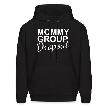 Mommy Group Dropout - Men's Hoodie - black - Front - Elias (183cm)