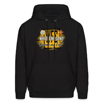 white fine sand beneath my feet - Men's Hoodie - black - Front - Elias (183cm)