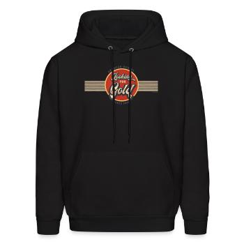Looking for Rusty Gold Circular - Men's Hoodie - black - Front - Elias (183cm)