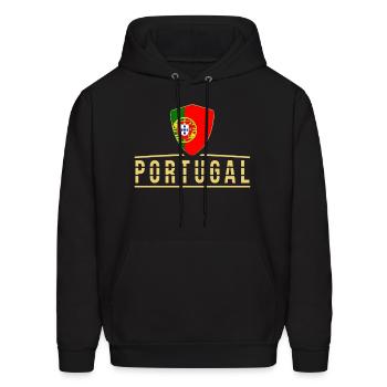 Portugal Soccer Jersey Portugal Flag - Men's Hoodie - black - Front - Elias (183cm)