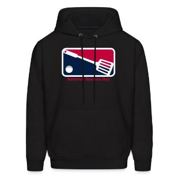 National Spatula Day Professional Player Logo - Men's Hoodie - black - Front - Elias (183cm)