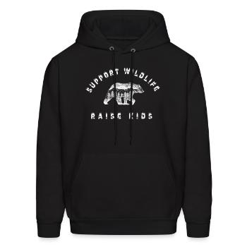 Support Wildlife Raise Witty - Men's Hoodie - black - Front - Elias (183cm)
