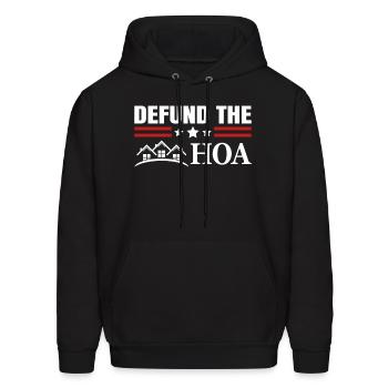 Defund The Hoa Homeowners Association - Men's Hoodie - black - Front - Elias (183cm)