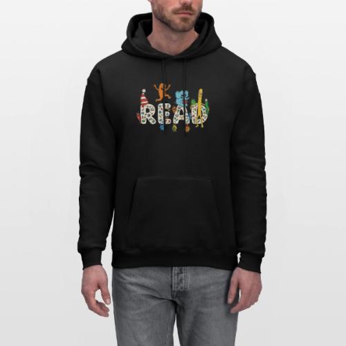 Whimsical READ Kids Cartoon - Men's Hoodie