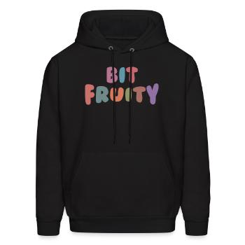 Bit Fruity - Men's Hoodie - black - Front - Elias (183cm)