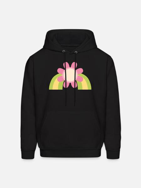 Flowers Cute Design - Men's Hoodie - black