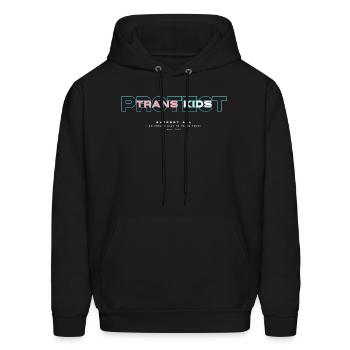 protect trans kids - Men's Hoodie - black - Front - Elias (183cm)