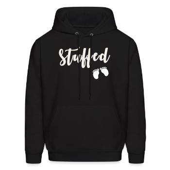 Thangiving Stuffed For Newly Expecting Mother - Men's Hoodie - black - Front - Elias (183cm)