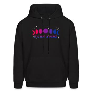 Its Not A Phase Bisexual Moon Bi Pride LGBTQIA Bis - Men's Hoodie - black - Front - Elias (183cm)