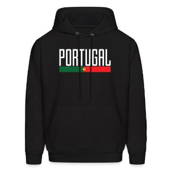 Portugal - Men's Hoodie - black - Front - Elias (183cm)