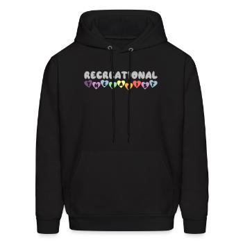 Recreational Therapy Pastel Hearts Recreation - Men's Hoodie - black - Front - Elias (183cm)