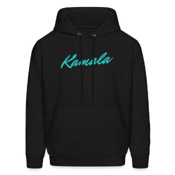 kamala harris - Men's Hoodie - black - Front - Elias (183cm)