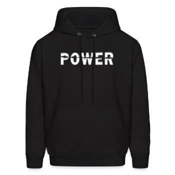 power - Men's Hoodie - black - Front - Elias (183cm)