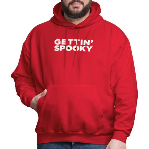 Gettin Spooky Logo White on transparent - Men's Hoodie