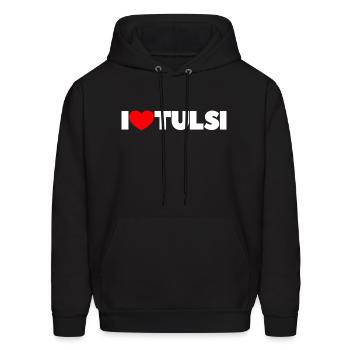 I Love Tulsi Grd - Men's Hoodie - black - Front - Elias (183cm)